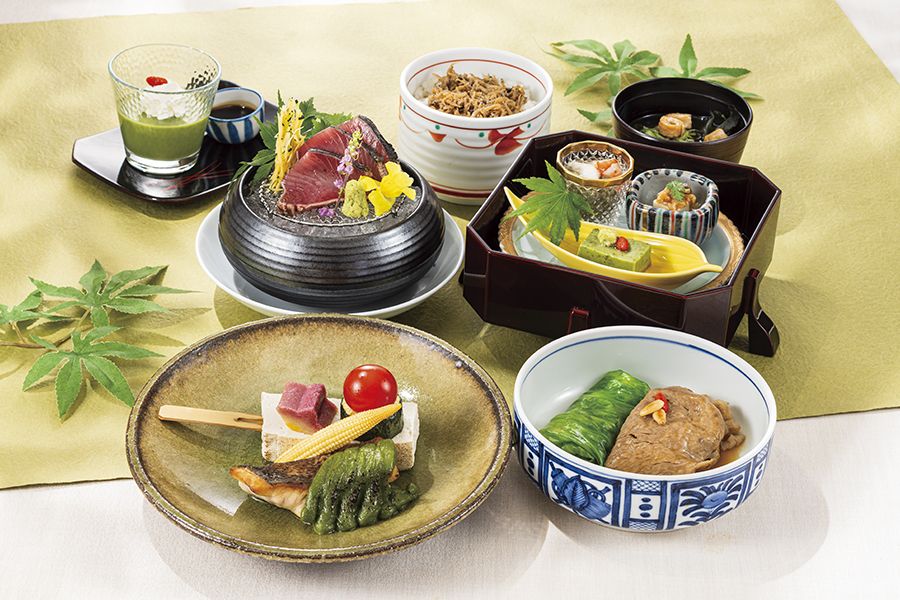 【5月】初鰹と麦わら伊佐木の青葉御膳（ランチ）+抹茶葛餅付