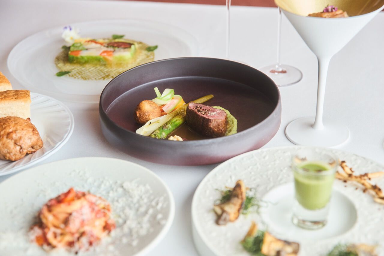 [TC Exclusive · Includes Wine] Summer Limited-Edition 9-Course Dinner Featuring Poached Jumbo Shrimp and Roasted Lamb + A Glass of Champagne for Toasting & One Glass of Wine of Your Choice