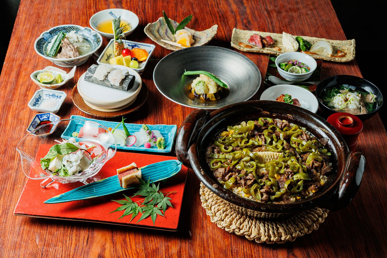 [Summer Limited] A luxurious kaiseki course featuring conger eel and onions from Awaji Island and Kuroge Wagyu beef from Saga Prefecture, "Fu-rin"
