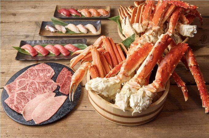★Limited to advance reservations! ★All-you-can-eat and drink course featuring stunning Mega King Crab and 4L size Snow Crab! <74 items in total> 27,280 yen (tax included) → 25,280 yen (tax included)