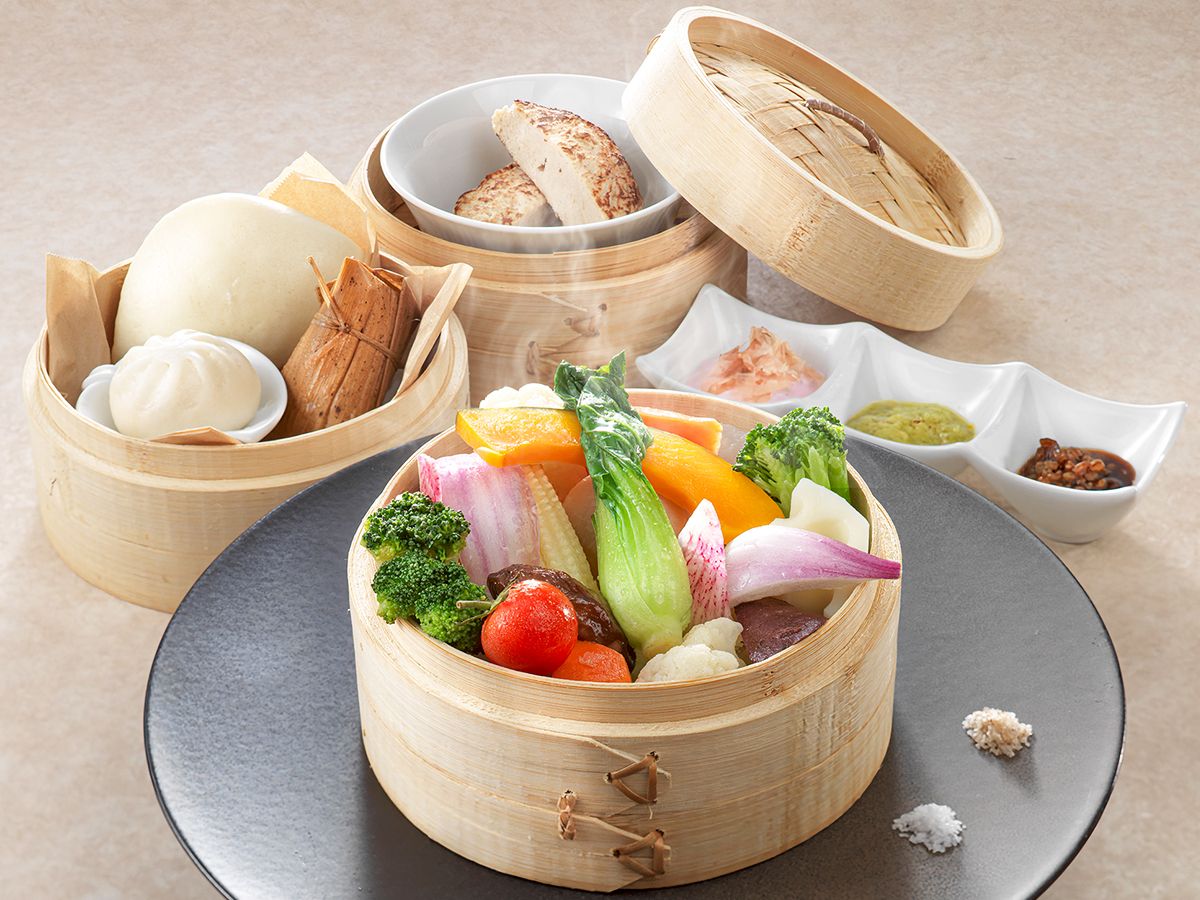 Steamed Vegetable Bamboo Basket Lunch – Hana –