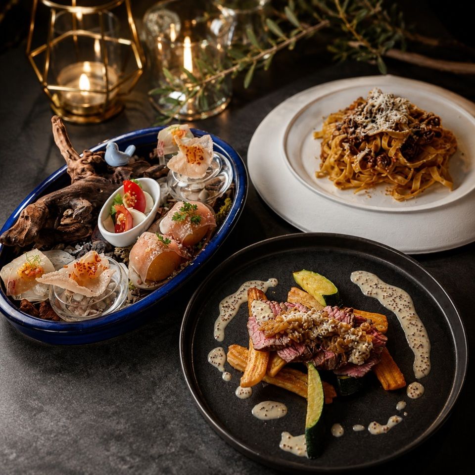 【Gourmet Date A】 Includes an original Birdglass toast cocktail | A gourmet 2-course dinner date featuring seasonal ingredients