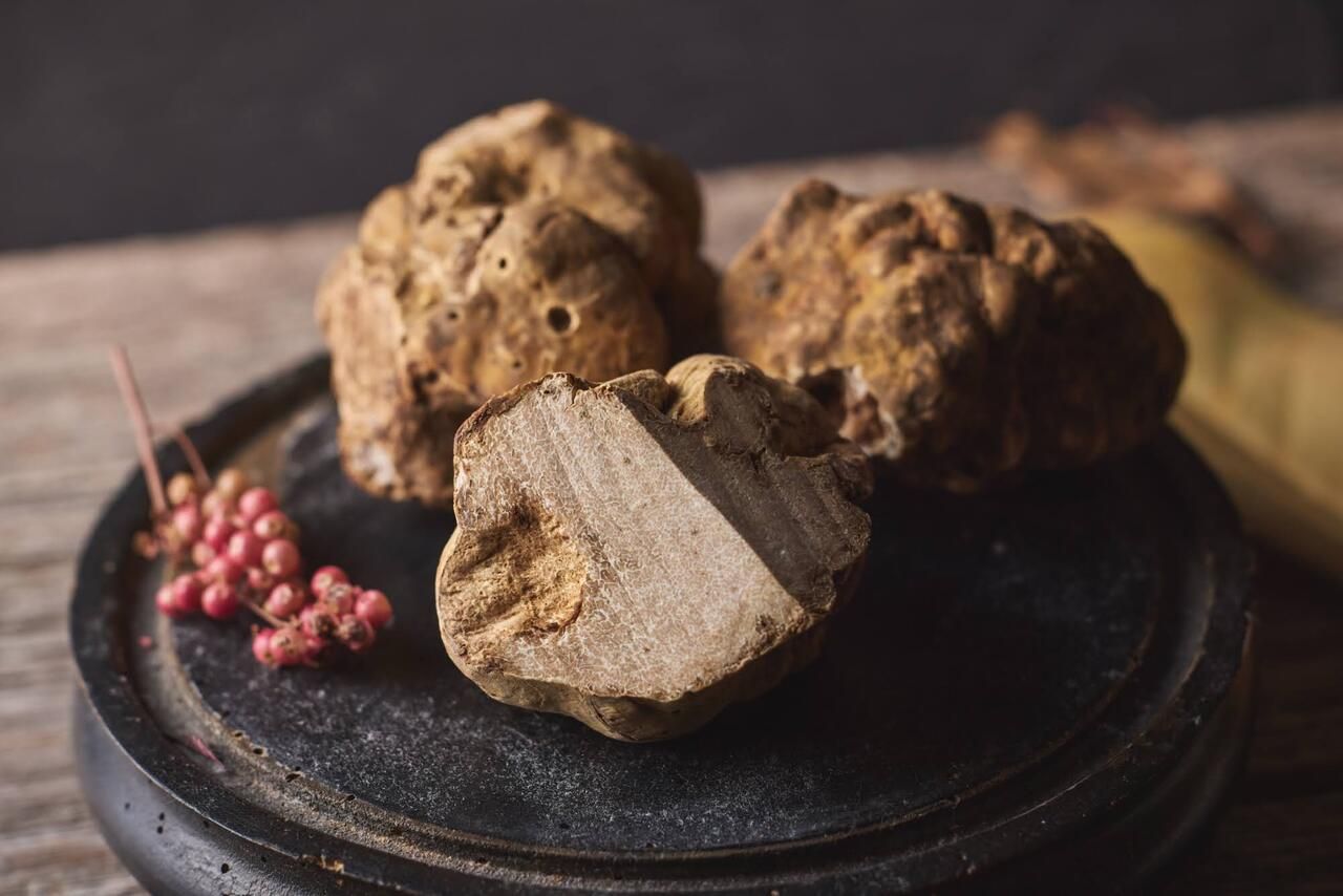 MENU WHITE TRUFFLE – Course price: 15,000 yen + 30g of white truffle (price varies)