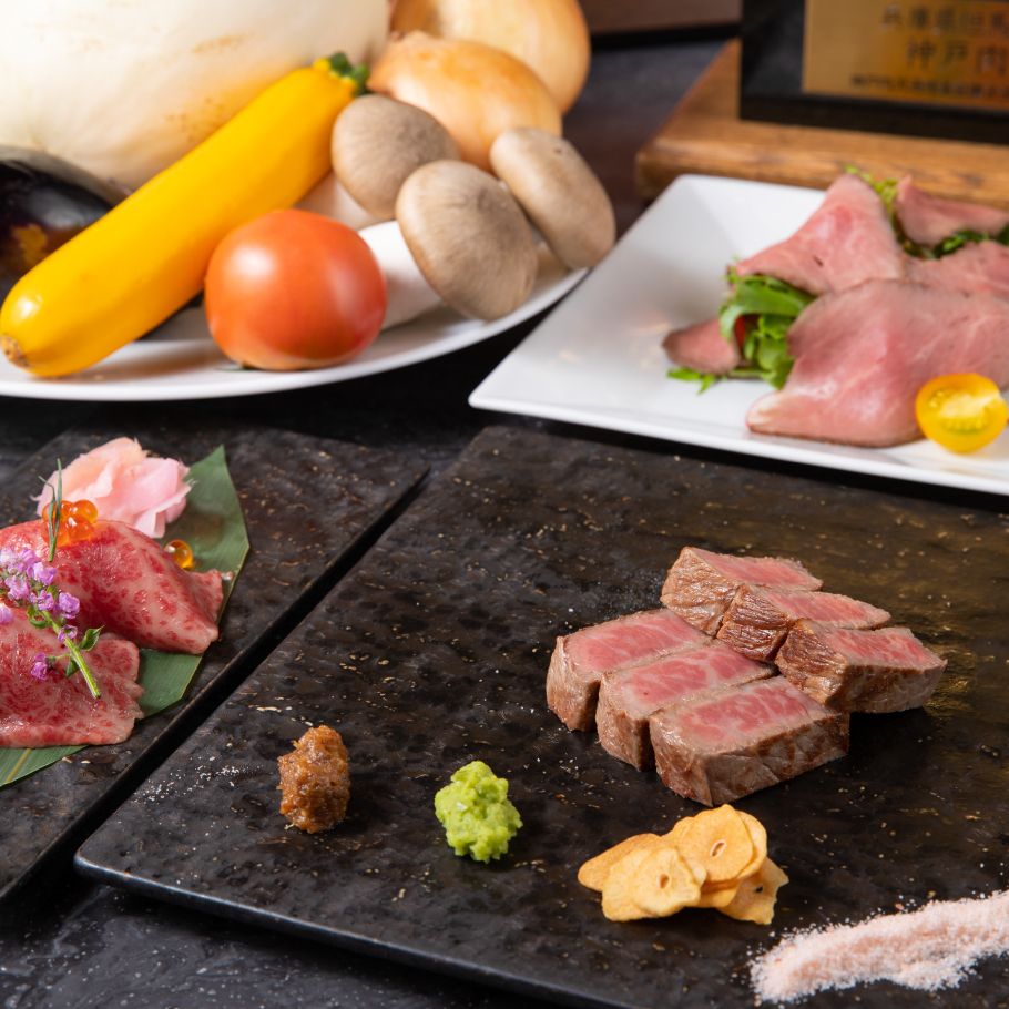 Kobe beef Exclusive Rare Cut – full course, 9 dishes