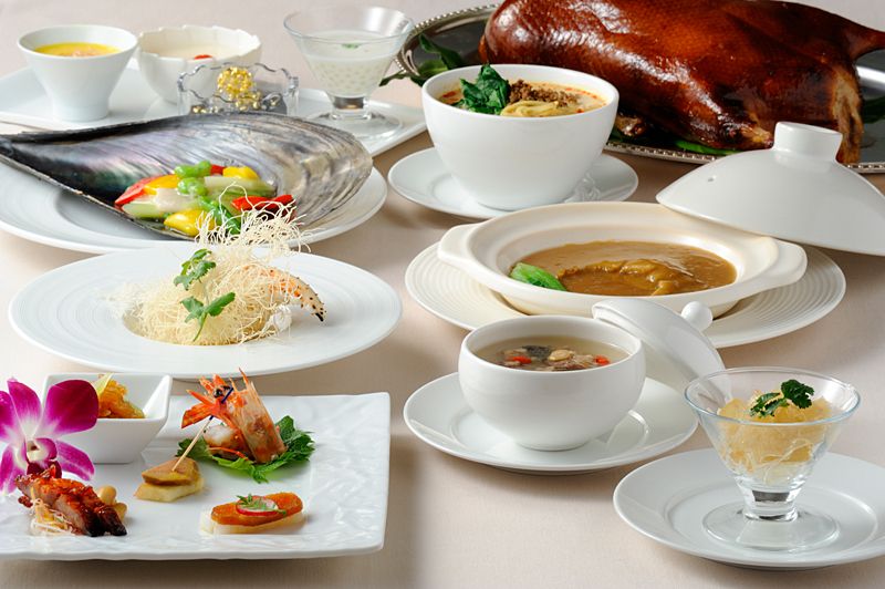 中国料理本四季新前菜 四季新前菜 碟・盤 春夏秋冬 素材別 上下全2巻